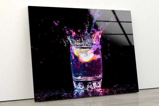 Cocktail Glass Closeup UV Direct Aluminum Print Australian Made Quality