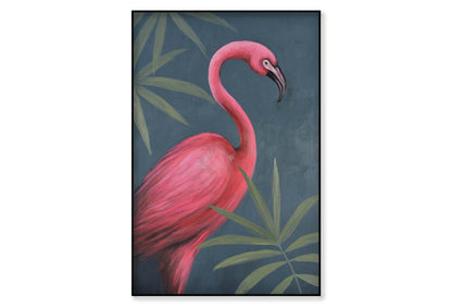 A Flamingo, Animal, Water Plant, Red Wall Art Limited Edition High Quality Print