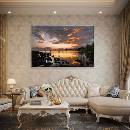 Harrington Sunset Fishing Village Wall Art Decor 100% Australian Made