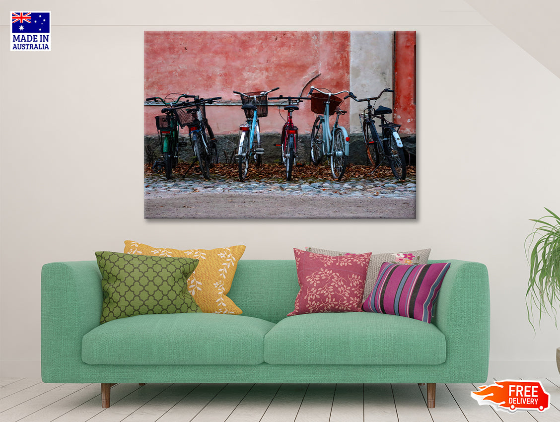 Parked Vintage Helsinki Bicycle Print 100% Australian Made - Bella Home Decor
