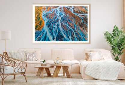 Glacial Rivers from Above Home Decor Premium Quality Poster Print Choose Your Sizes