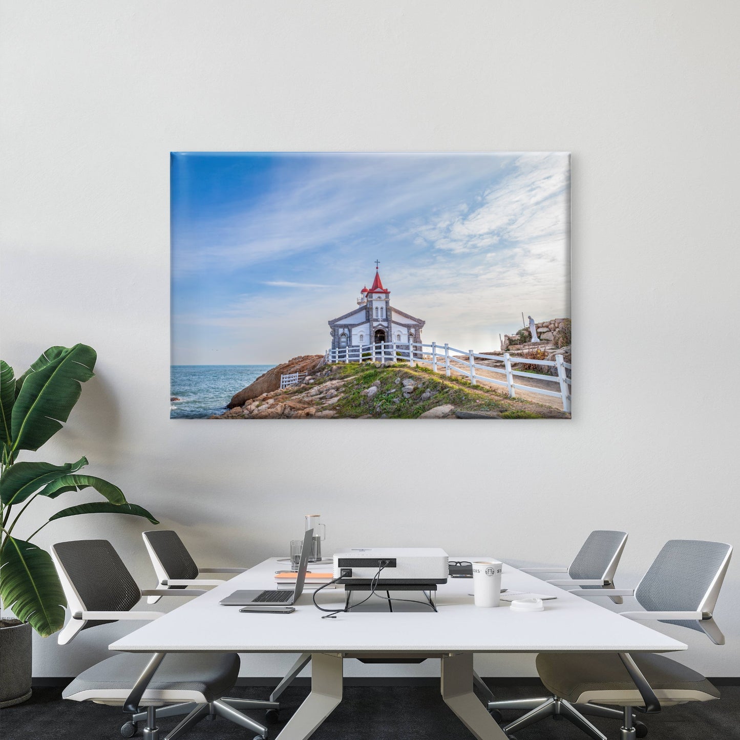 Jukseong Dream Korea Coastal Church Beach Wall Art Decor 100% Australian Made