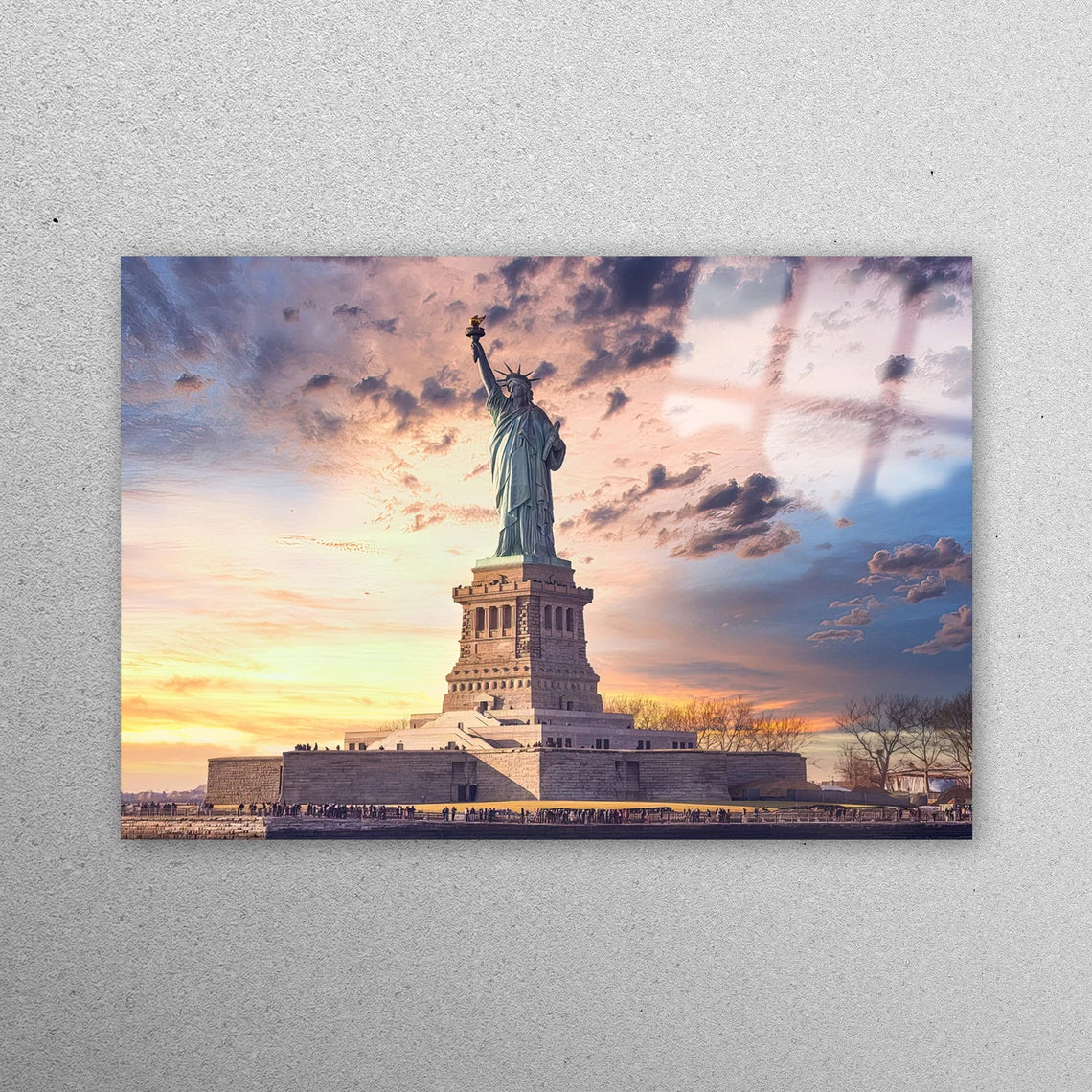 Statue of Liberty Acrylic Glass Print Tempered Glass Wall Art 100% Made in Australia Ready to Hang