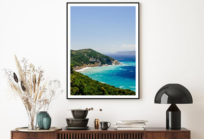 Blue Aegean Sea Coast &Wild Cliff Home Decor Premium Quality Poster Print Choose Your Sizes