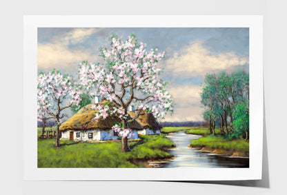 Ukrainian Spring Oil Painting Wall Art Limited Edition High Quality Print Unframed Roll Canvas None