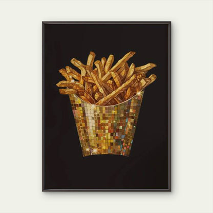 Retro French Fries Stylish Light Ball Painting Fashion Home Decor Premium Quality Poster Print Choose Your Sizes - Bella Home Decor