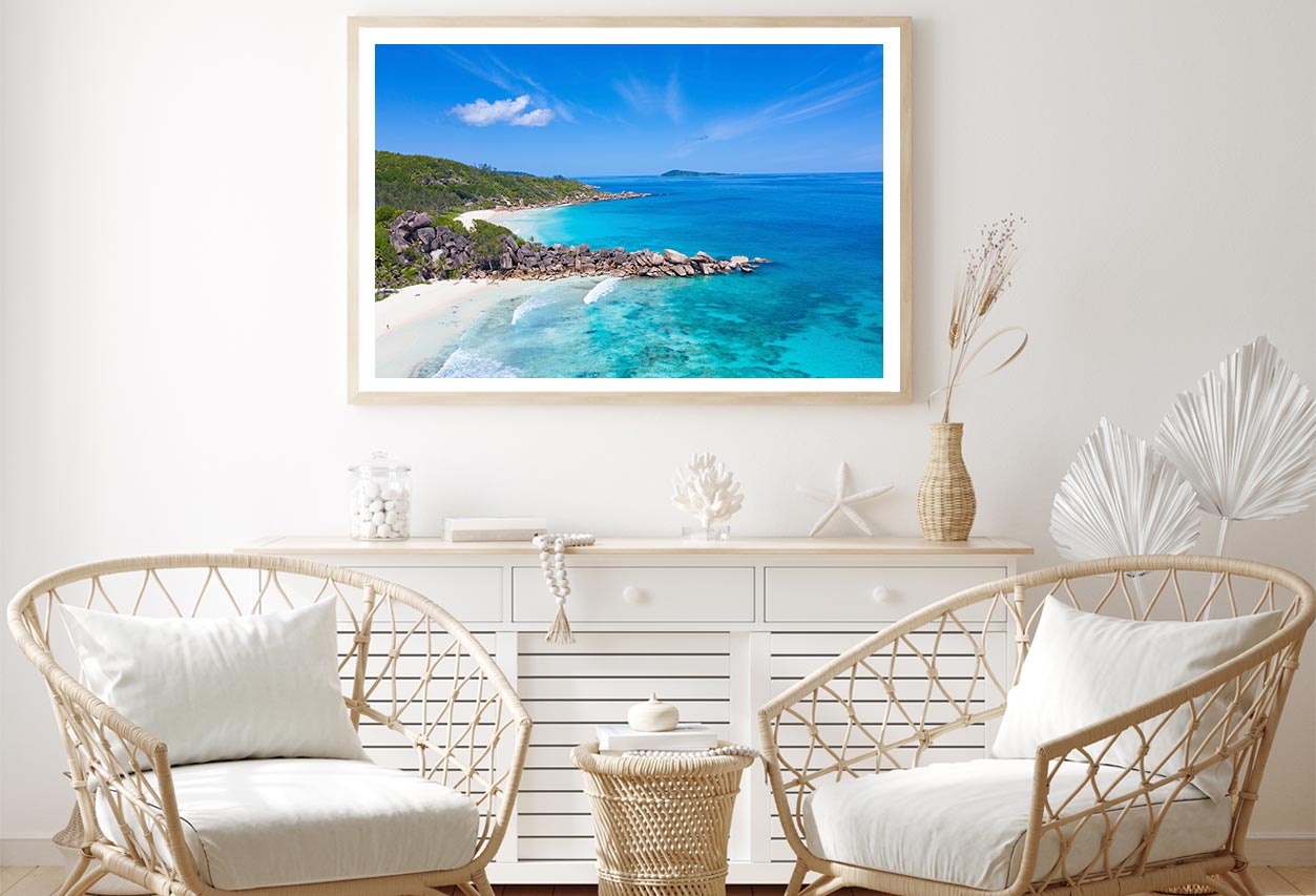 Grand Anse Beach On Island Home Decor Premium Quality Poster Print Choose Your Sizes