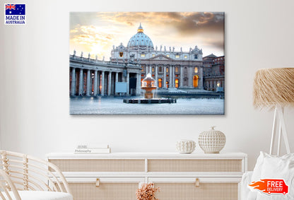 Basilica Di San Pietro, Vatican, Rome, Italy Wall Art Decor 100% Australian Made