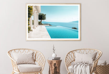 A Beautiful Pool with a View of the Ocean Home Decor Premium Quality Poster Print Choose Your Sizes