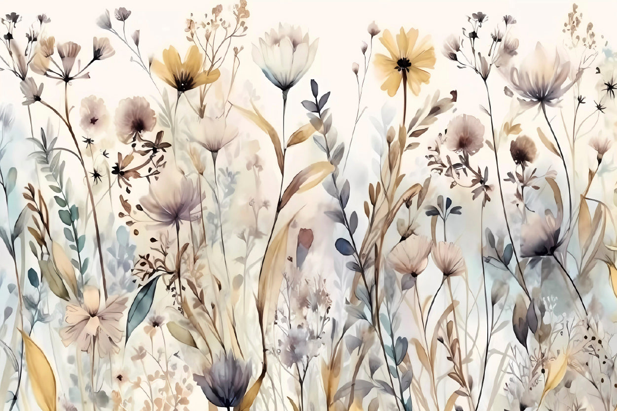 Group of Flowers in a Garden Print 100% Australian Made - Bella Home Decor
