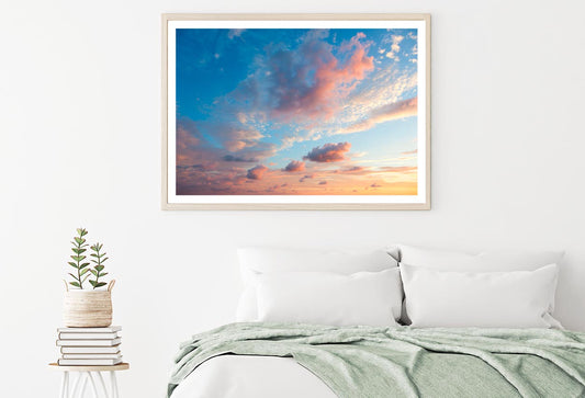 Beautiful Colored Cloudy Evening Sky. Sky With Clouds at Sunset Home Decor Premium Quality Poster Print Choose Your Sizes