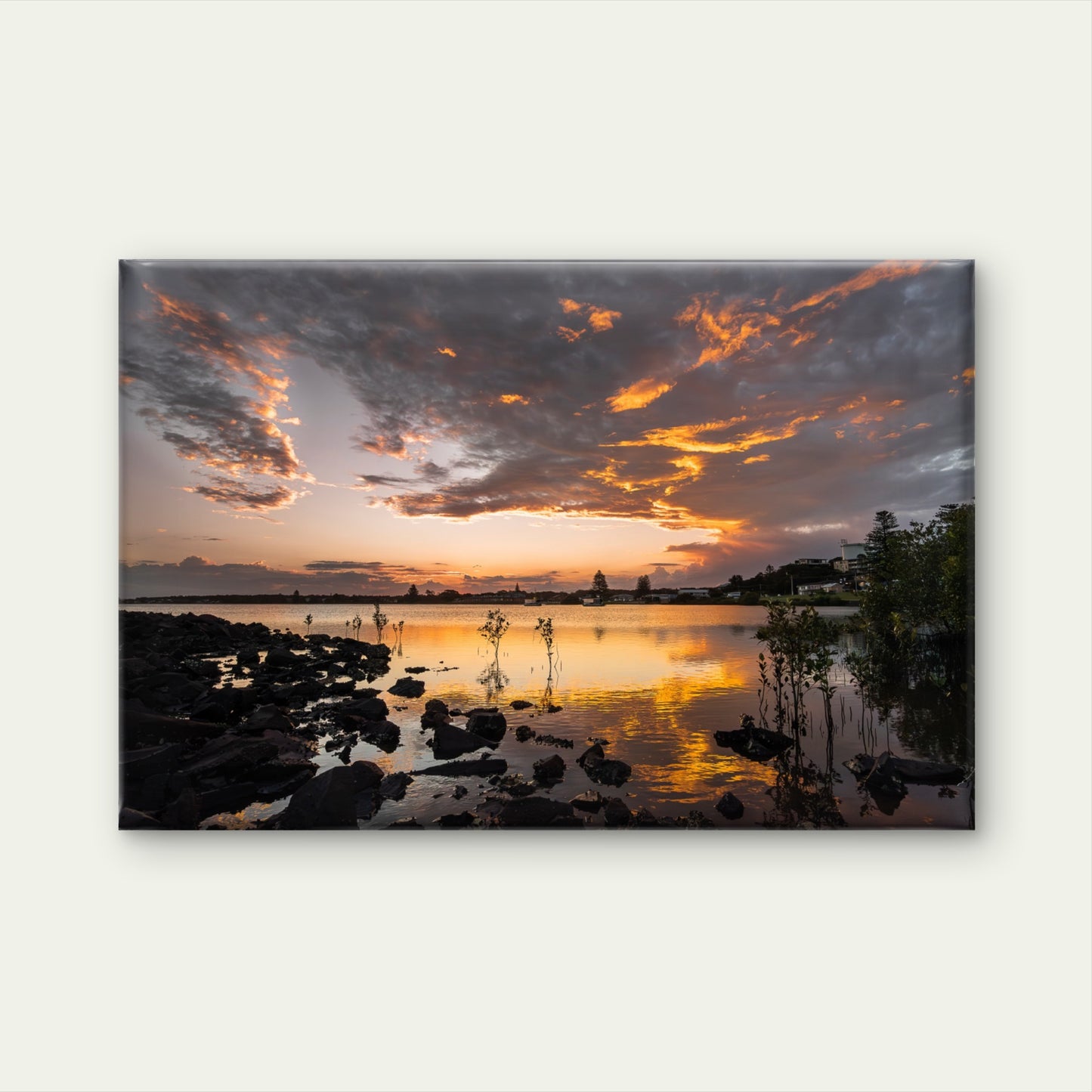 Harrington Sunset Fishing Village Wall Art Decor 100% Australian Made