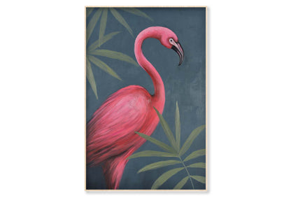 A Flamingo, Animal, Water Plant, Red Wall Art Limited Edition High Quality Print