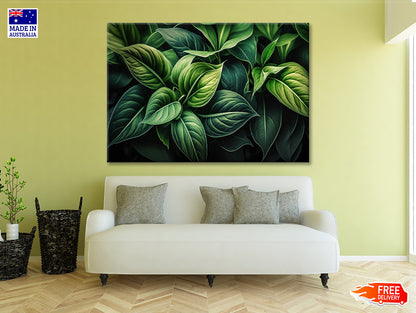 Green Leaves Close up Print 100% Australian Made - Bella Home Decor