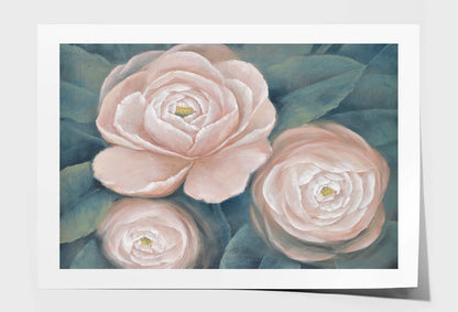 Pink Flowers, Modern Style Wall Art Limited Edition High Quality Print