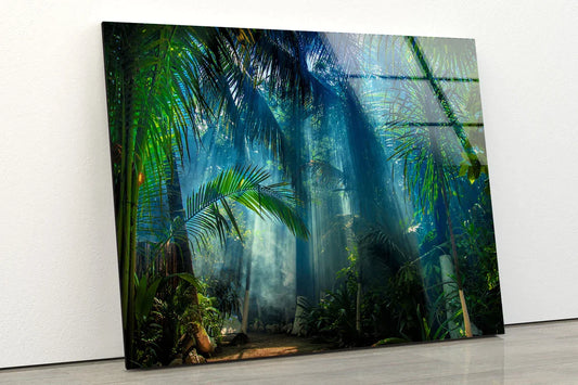 Green Misty Forest UV Direct Aluminum Print Australian Made Quality