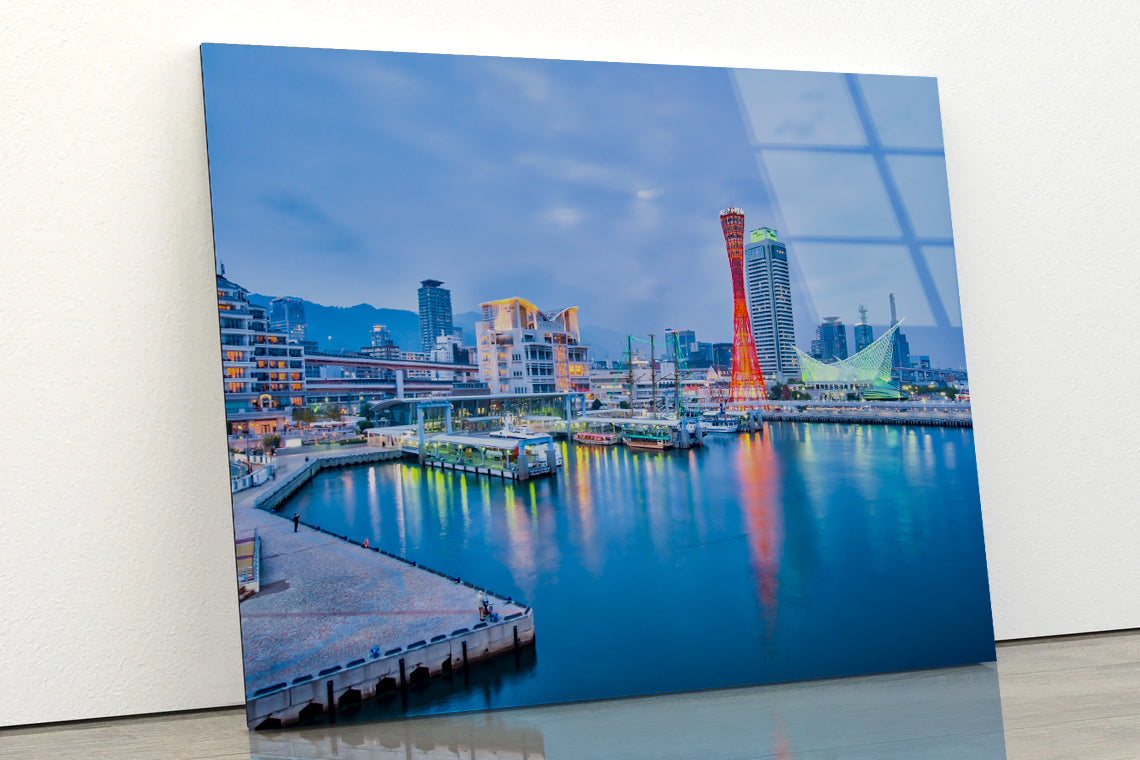 Port Of Kobe in Japan Acrylic Glass Print Tempered Glass Wall Art 100% Made in Australia Ready to Hang - Bella Home Decor