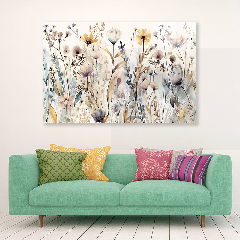 Group of Flowers in a Garden Acrylic Glass Print Tempered Glass Wall Art 100% Made in Australia Ready to Hang - Bella Home Decor