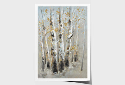 Forest, Autumn Scenery, Tree Trunks Wall Art Limited Edition High Quality Print