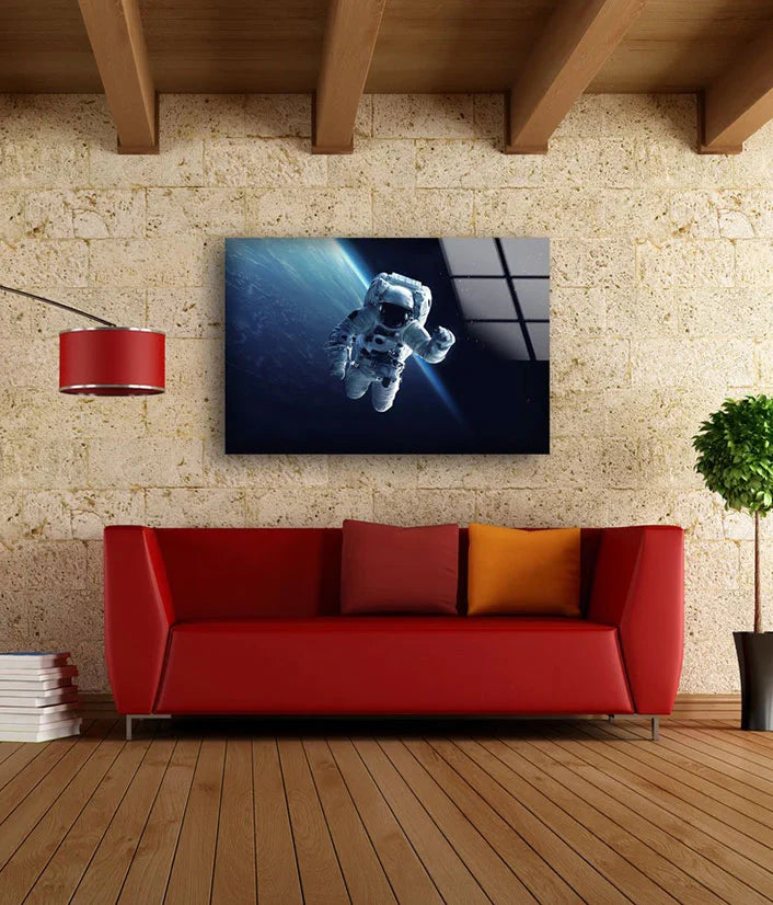 Astronaut in Space UV Direct Aluminum Print Australian Made Quality