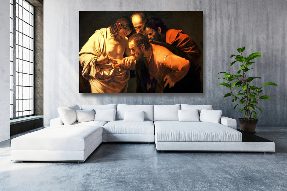 Caravaggio, The Incredulity of Saint Thomas UV Direct Aluminum Print Australian Made Quality