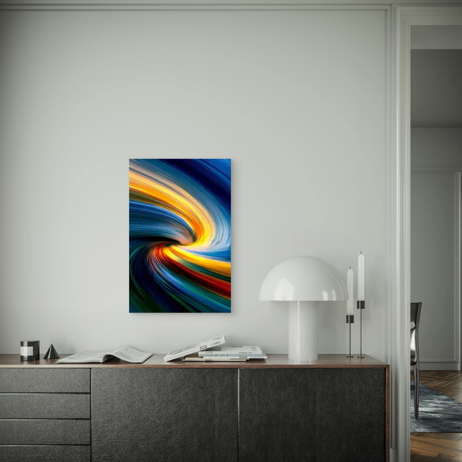 Vibrant Colors And Motion Blur Metal Print Ready to Hang - Bella Home Decor