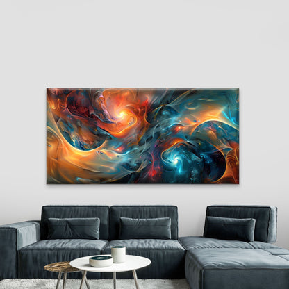 Abstract Swirling Vortex Wall Art Canvas Office Home Room Framed 120x60cm