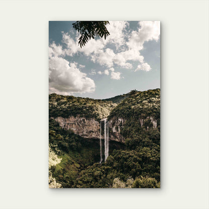 Waterfall in Canela, Rio Grande do Sul 60x90cm Metal Print Ready to Hang