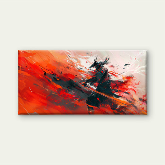 Ronin Samurai Warrior Mountain Wall Art Canvas Office Home Room Framed 120x60cm