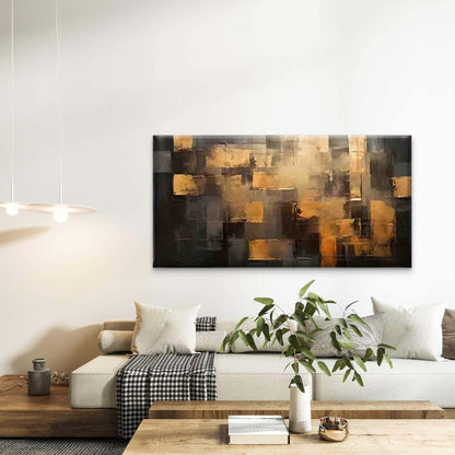 Abstract Geometric Pattern Wall Art Canvas Office Home Room Framed 120x60cm - Bella Home Decor