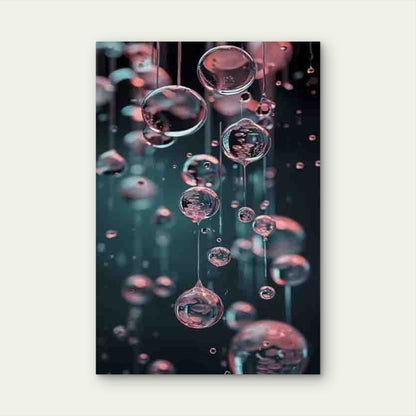 Dynamic Water Drop 60x90cm Metal Print Ready to Hang