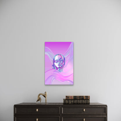 3D View Holographic Layering 60x90cm Metal Print Ready to Hang - Bella Home Decor