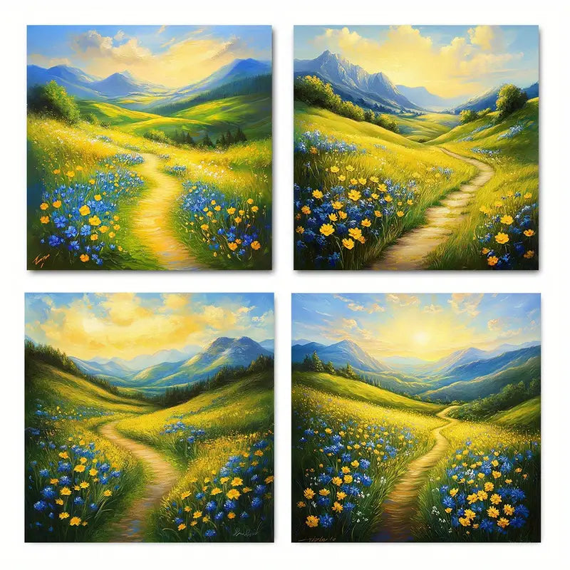 4pcs  Nature picture quality texture VH   Wall Art Canvas Framed