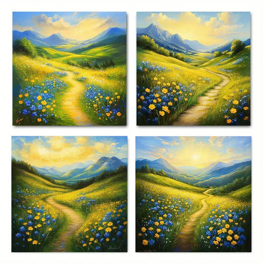 4pcs  Nature picture quality texture VH   Wall Art Canvas Framed