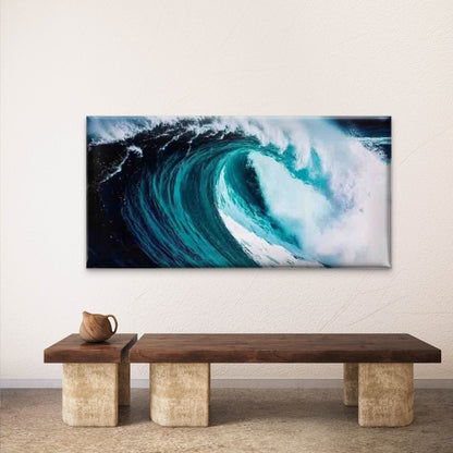 Ocean Wave Art Wall Art Canvas Office Home Room Framed 120x60cm