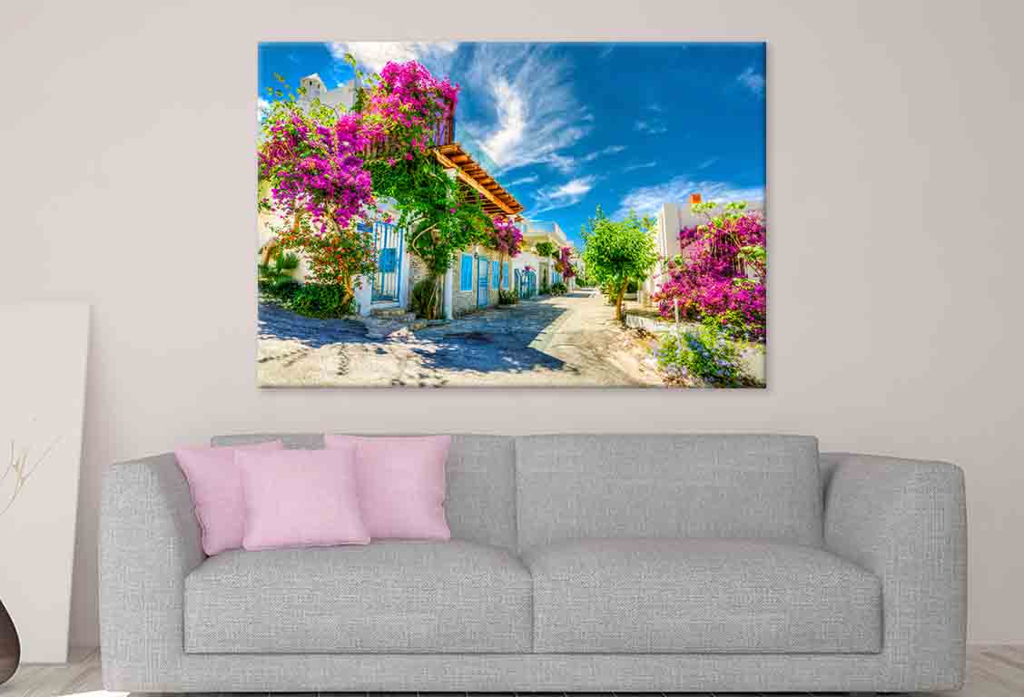 Bodrum Street View, Turkey (HDR) Wall Art Decor 100% Australian Made - Bella Home Decor