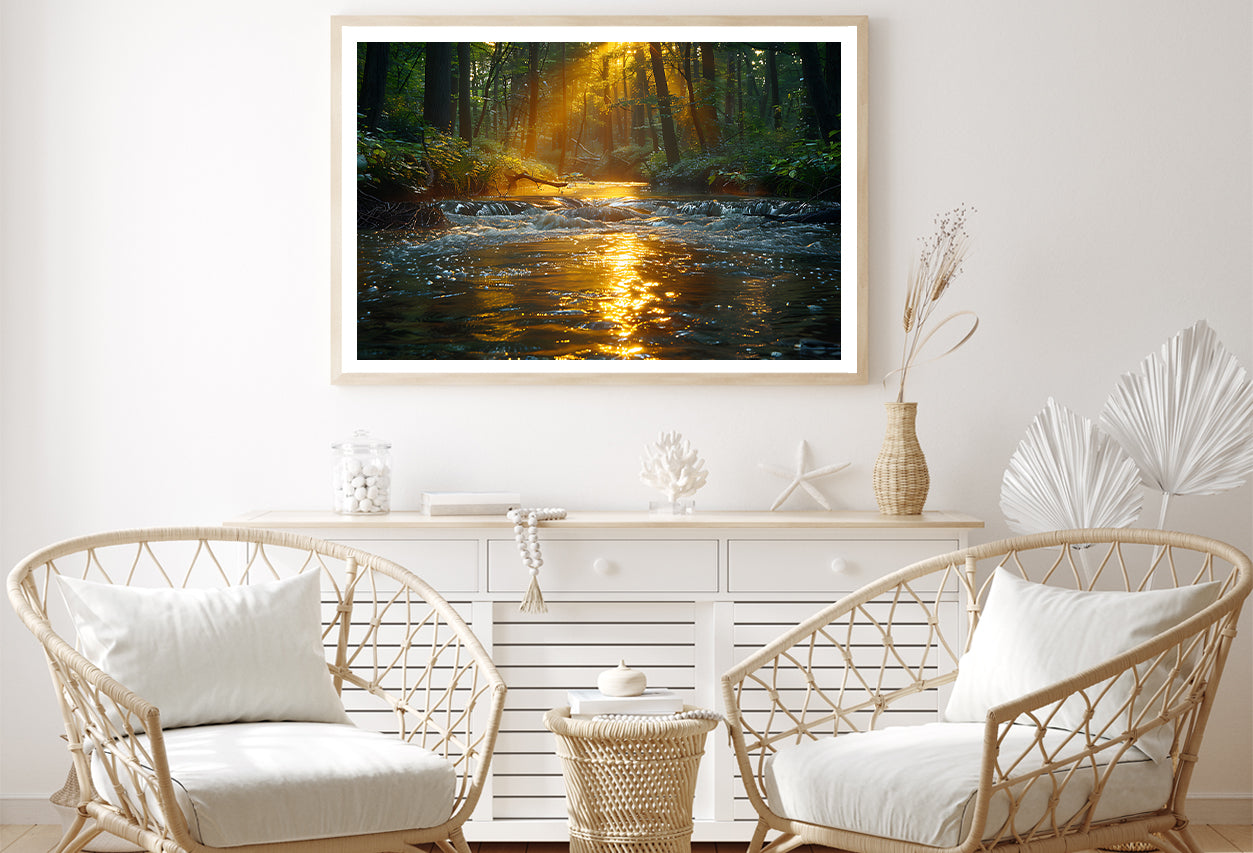 River in the Forest Home Decor Premium Quality Poster Print Choose Your Sizes