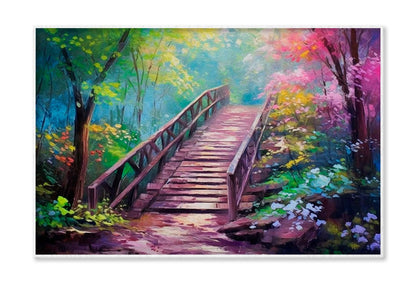 Flower Gallery Bridge Oil Painting Wall Art Limited Edition High Quality Print