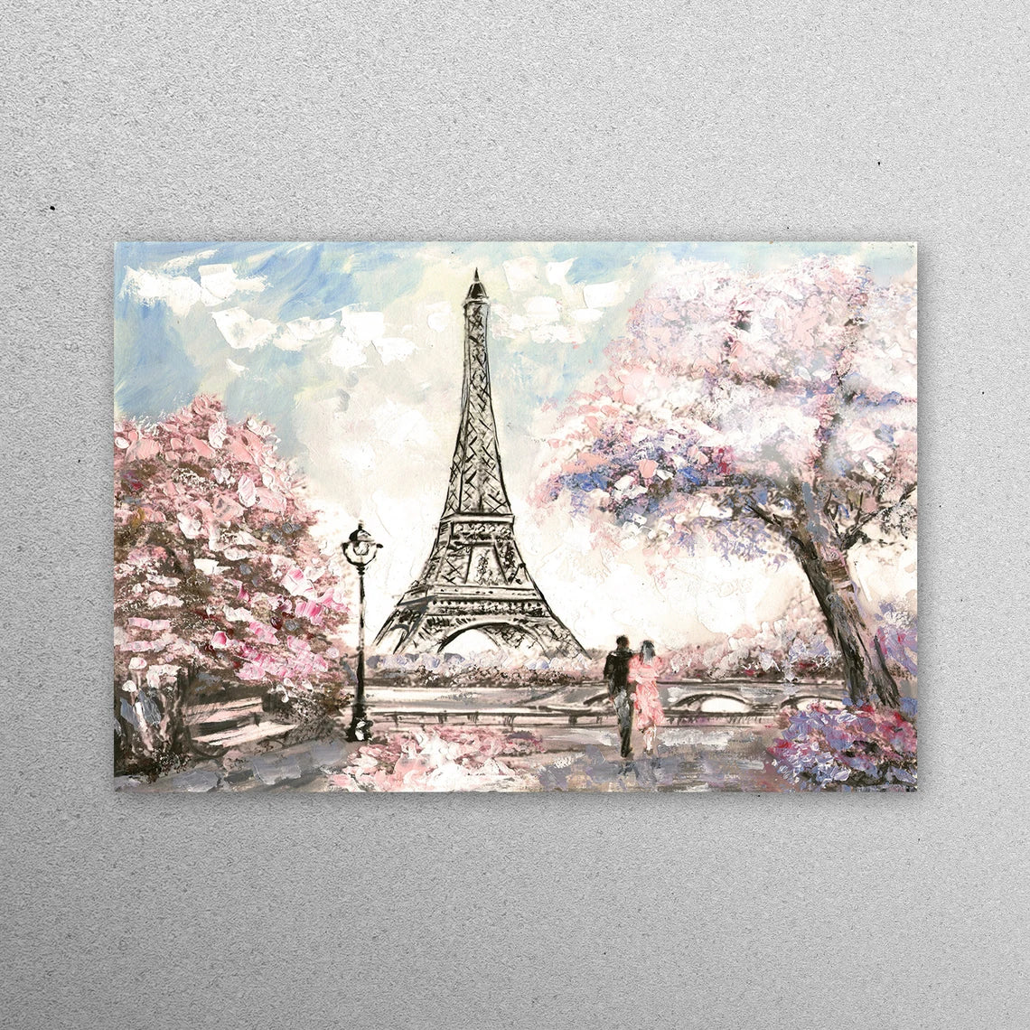 Valentine Pink Leaves Eiffel Acrylic Glass Print Tempered Glass Wall Art 100% Made in Australia Ready to Hang