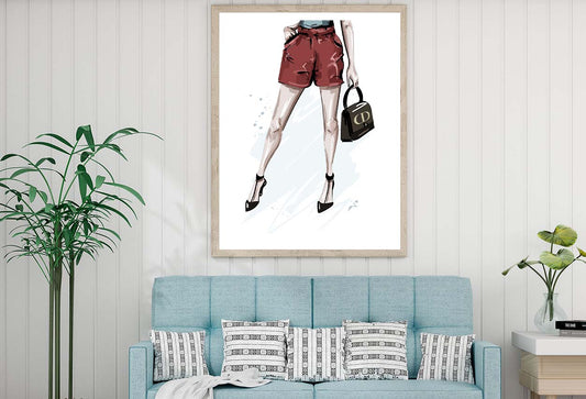 Black Heels with Luxury Bag Design Home Decor Premium Quality Poster Print Choose Your Sizes