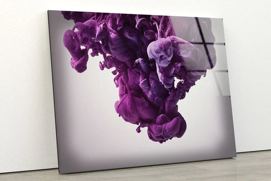 Purple Smoke Abstract UV Direct Aluminum Print Australian Made Quality