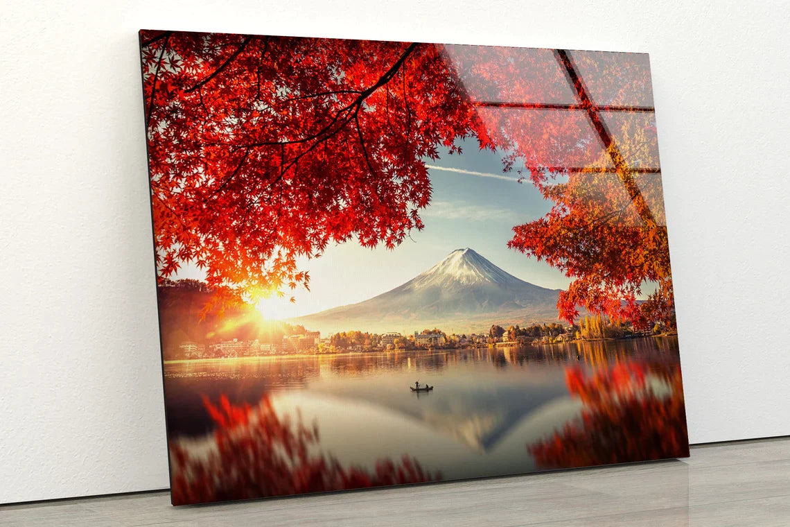 Mountain Lake & Autumn UV Direct Aluminum Print Australian Made Quality