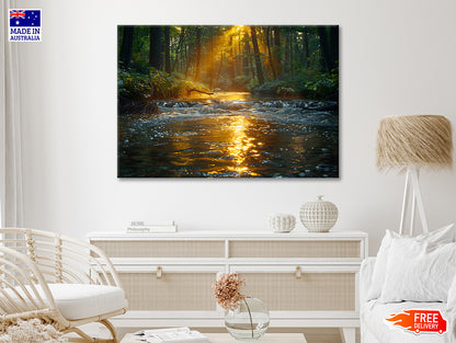 River in the Forest Print 100% Australian Made - Bella Home Decor