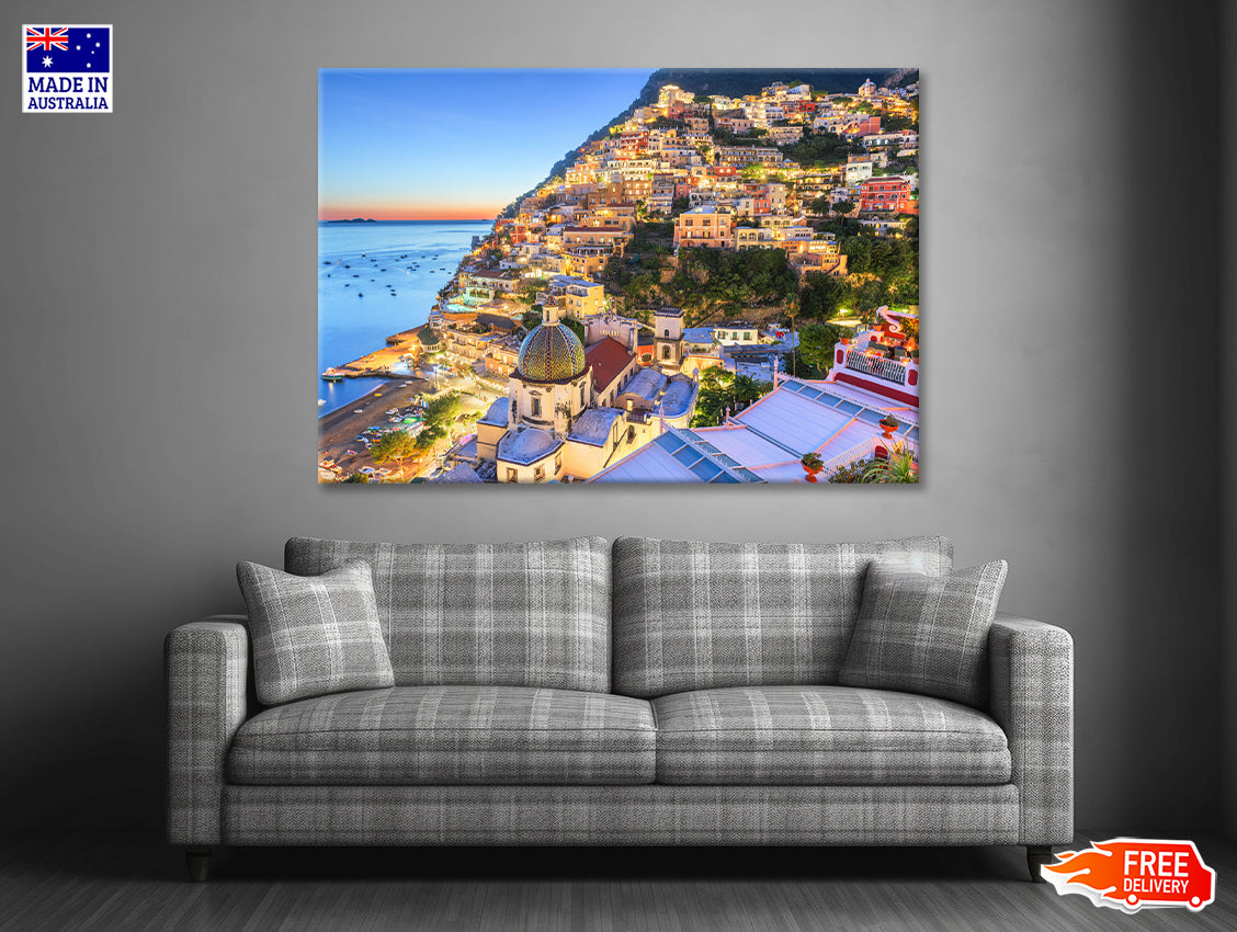 Light Up Amalfi Coast with Sky Print 100% Australian Made - Bella Home Decor