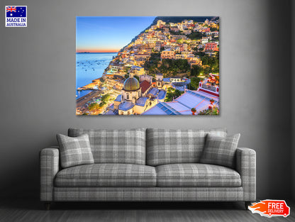 Light Up Amalfi Coast with Sky Print 100% Australian Made - Bella Home Decor