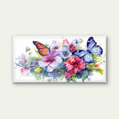 Monarch Butterfly Garden Wall Art Canvas Office Home Room Framed 120x60cm - Bella Home Decor
