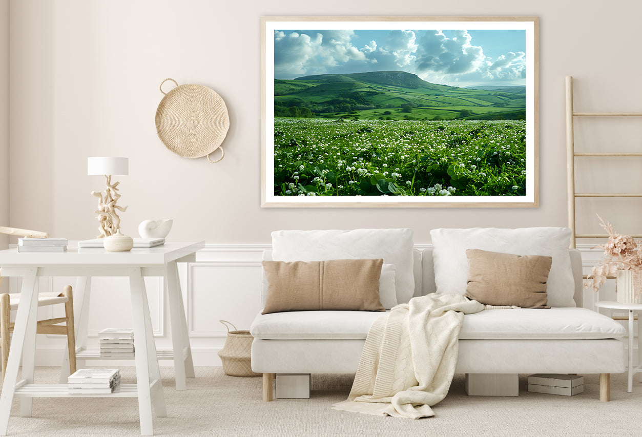 Field with Blue Sky View Home Decor Premium Quality Poster Print Choose Your Sizes