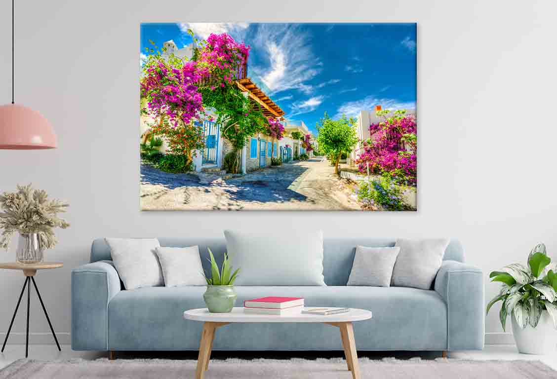 Bodrum Street View, Turkey (HDR) Wall Art Decor 100% Australian Made - Bella Home Decor