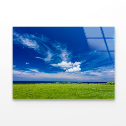 Coastline and Grassland Acrylic Glass Print Tempered Glass Wall Art 100% Made in Australia Ready to Hang