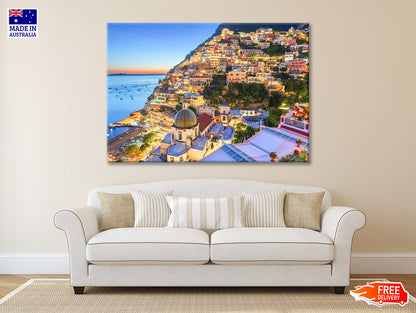 Light Up Amalfi Coast with Sky Print 100% Australian Made - Bella Home Decor